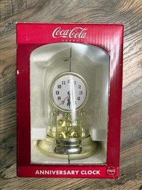 Coca Cola Gold and Red Anniversary Wall Clock